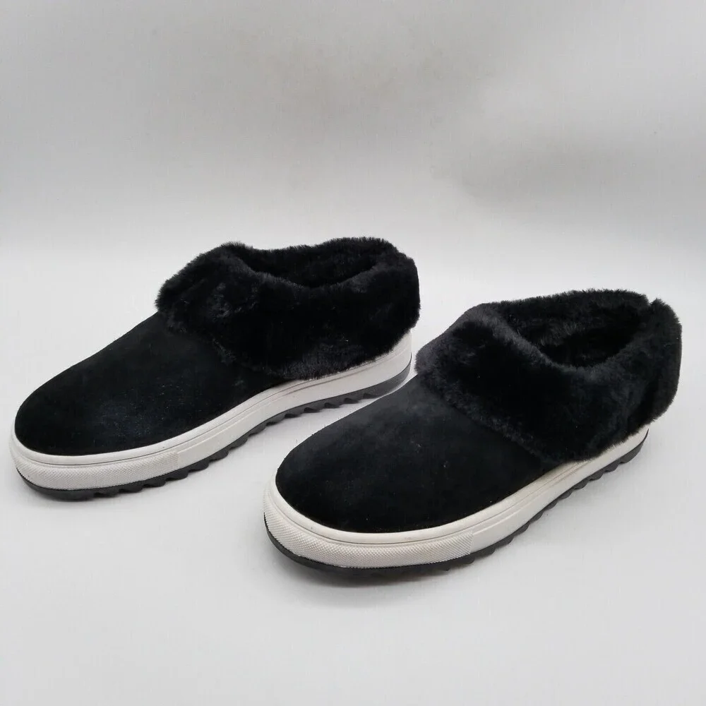 BLONDO Women Suri Waterproof Slip-on Sneaker In Black‎ Suede 5.5